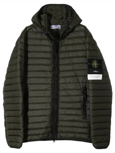 Loom Weven Chambers Recycled Nylon Down Lightweight Hooded Jacket Packable - STONE ISLAND - BALAAN 1