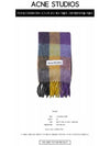 Check Mohair Muffler Muffler Grey Yellow - ACNE STUDIOS - BALAAN 3