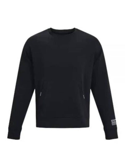 Men's Summit Knit Crew Sweatshirt Black - UNDER ARMOUR - BALAAN 2