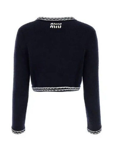 Blue wool blend cardigan MMF864SOOO14MW F067K 270741 1149023 - MIU MIU - BALAAN 1