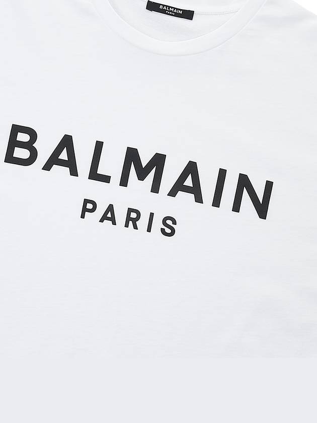 Logo Print Eco Responsible Cotton Short Sleeve T-Shirt White - BALMAIN - BALAAN 7