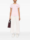 Denise Embroidered Logo Short Sleeve T-shirt Pink - A.P.C. - BALAAN 3