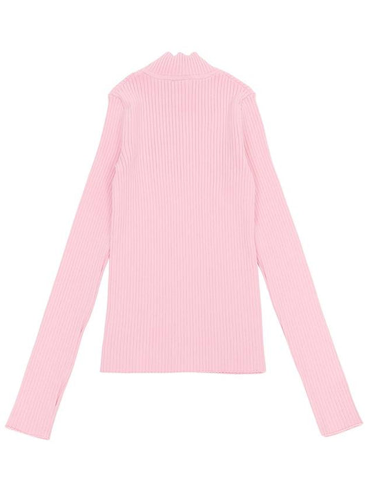 Courr ges 422MPU022FI0001 ROSE Women s Turtleneck Knit - COURREGES - BALAAN 2