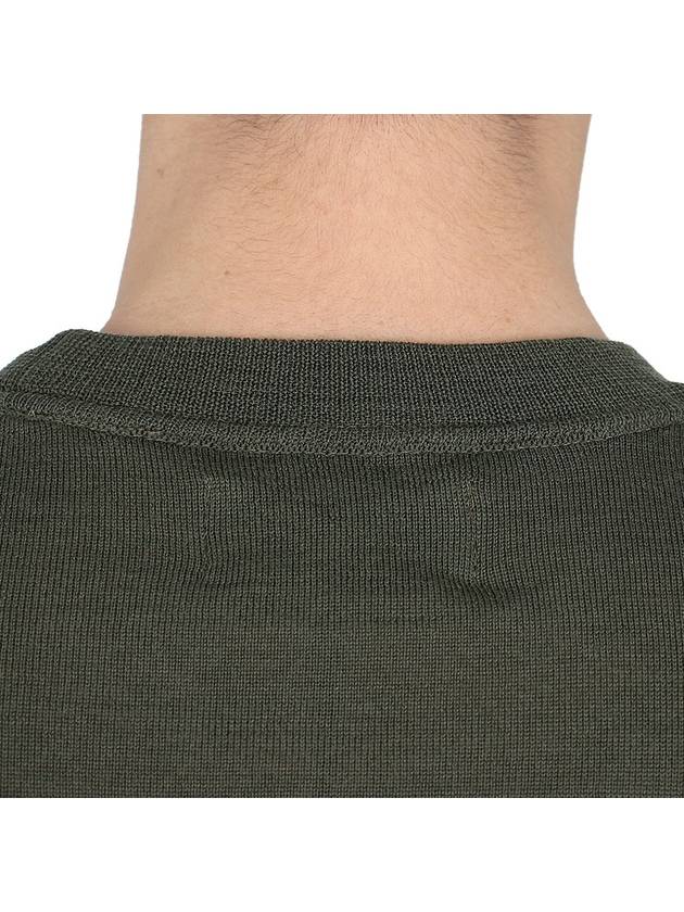 Compass Badge Knit Top Green - STONE ISLAND - BALAAN 9