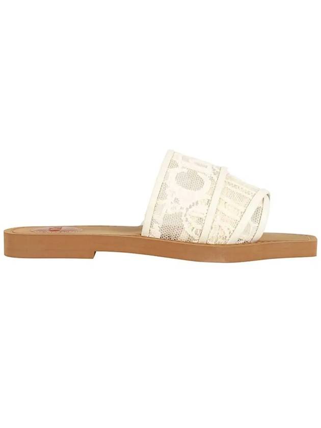 Women's Lace Strap Woody Slippers Ivory Brown - CHLOE - BALAAN 3