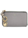 Alphabet Zipper Card Wallet Grey - CHLOE - BALAAN 1