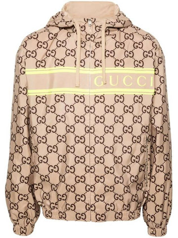 GG Supreme Print Hooded Jacket 787514ZAQOI - GUCCI - BALAAN 1