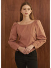 Women's Radiant Puff Slit Blouse Brick Pink - MICANE - BALAAN 2