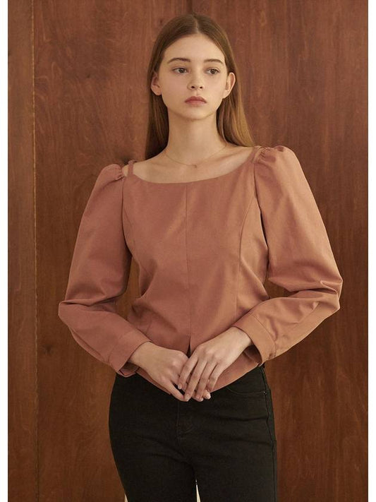 Women's Radiant Puff Slit Blouse Brick Pink - MICANE - BALAAN 2