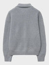 Overfit heavy polo knit gray - NOIRER - BALAAN 4