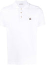 Logo Patch Polo Shirt White - MONCLER - BALAAN 2