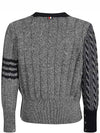 23FW diagonal fun mix Vneck cardigan MKC486F Y1506 035 - THOM BROWNE - BALAAN 3