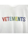 Multi Color Crystal Logo Short Sleeve T-Shirt White - VETEMENTS - BALAAN 5