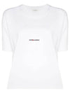 Rive Gauche Short Sleeve T-Shirt White - SAINT LAURENT - BALAAN 2