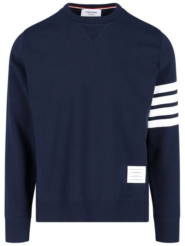 4 Bar Loopback Jersey Sweatshirt Navy - THOM BROWNE - BALAAN 2