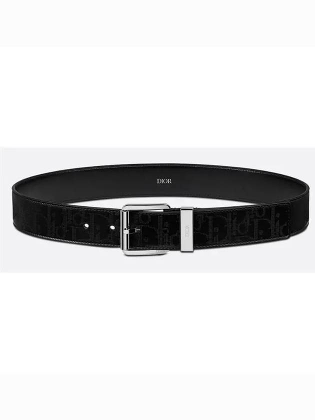 Oblique Galaxy Leather Belt Black - DIOR - BALAAN 2