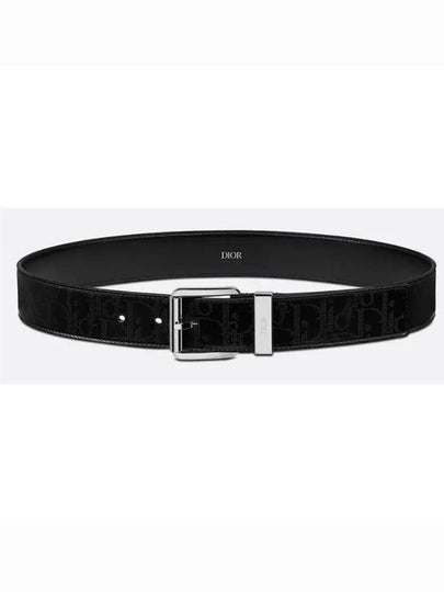 Oblique Galaxy Leather Belt Black - DIOR - BALAAN 2