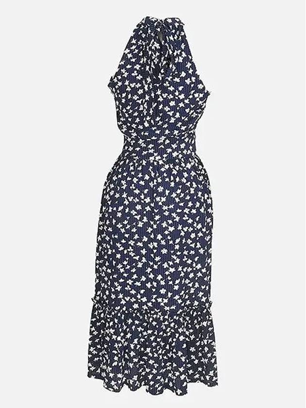 Blue color flower pattern women s dress - MICHAEL KORS - BALAAN 3