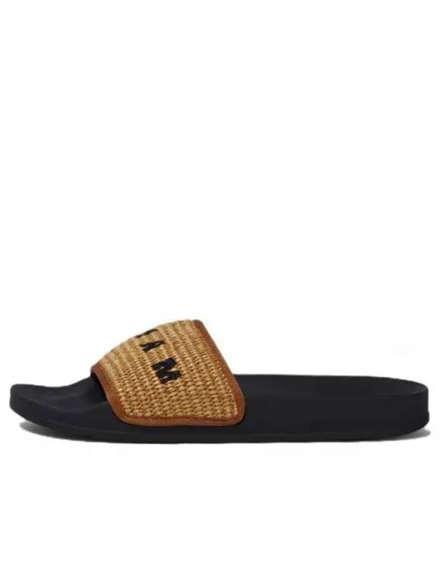 Logo Woven Slippers Beige - MARNI - BALAAN 2