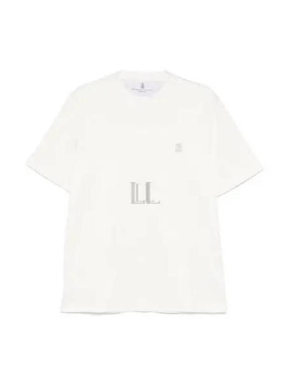 Logo Cotton Short-Sleeved T-Shirt White - BRUNELLO CUCINELLI - BALAAN 2