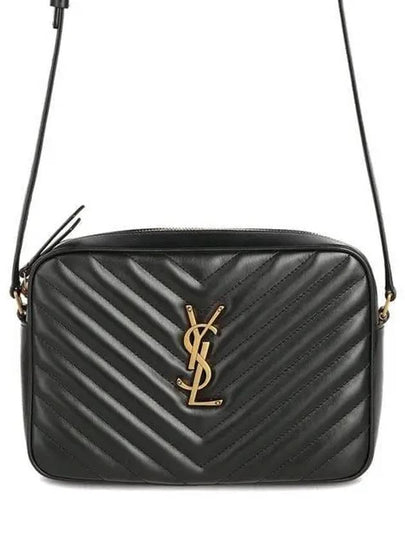 Lou Logo Quilting Cross Bag Black - SAINT LAURENT - BALAAN 2