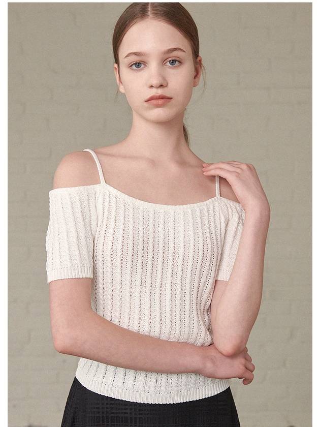 Dainty off shoulder knit top - MICANE - BALAAN 2