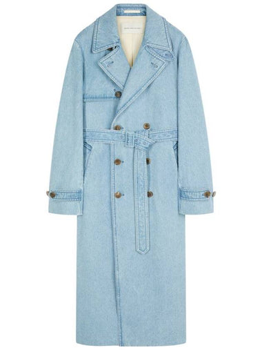 Dries Van Noten Classic Trench Coat With Regular Fit In Stone Washed Denim. - DRIES VAN NOTEN - BALAAN 1