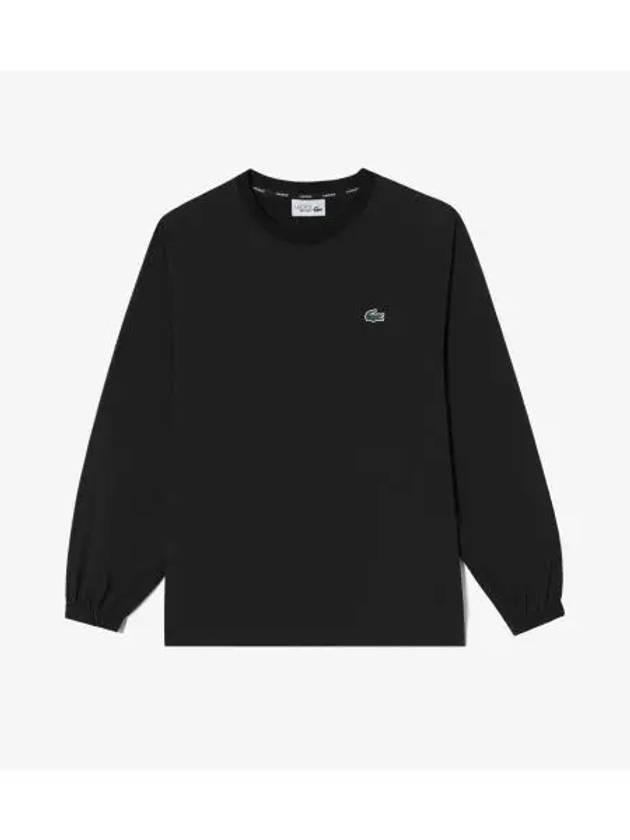 Men s Woven Crew Neck Black - LACOSTE - BALAAN 1