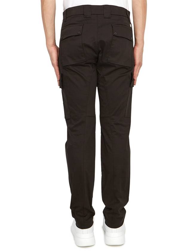 Men's Metropolis Stretch Satin Cargo Straight Pants Black - CP COMPANY - BALAAN 5