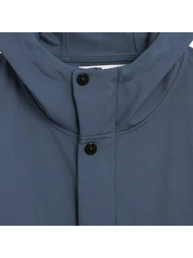 Light Soft Shell R E Dye Technology In Recycled Polyester Hooded Jacket Avio Blue - STONE ISLAND - BALAAN 4