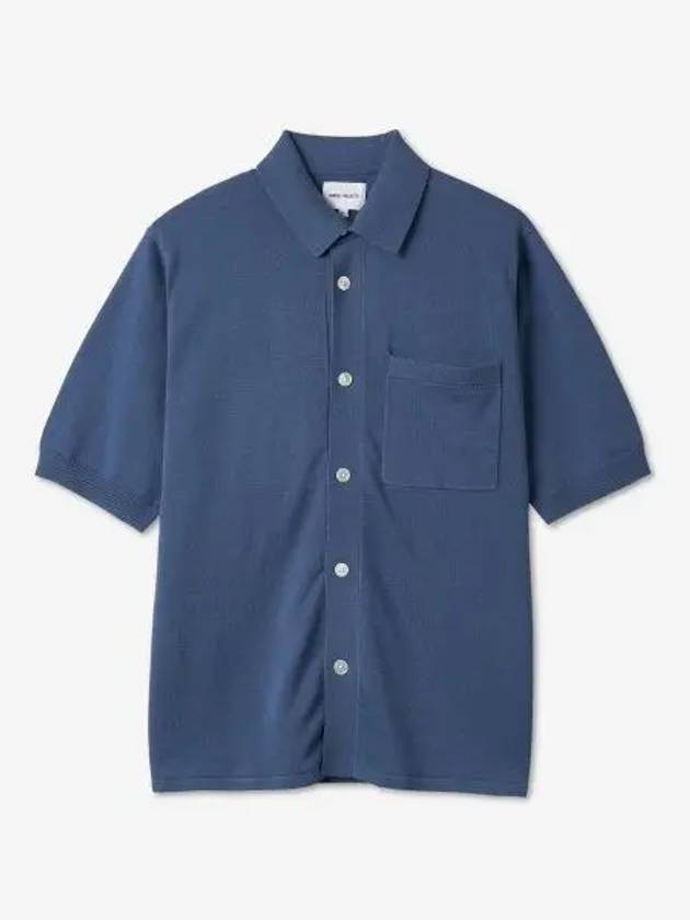 Rolo Linen Short Sleeve Shirt Calcite Blue N4505727187 - NORSE PROJECTS - BALAAN 1