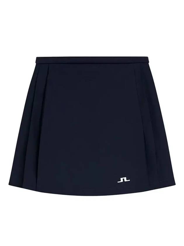 Women's Sierra Pleated Skirt Navy - J.LINDEBERG - BALAAN 1