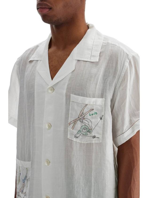 embroidered linen shirt - BODE - BALAAN 4