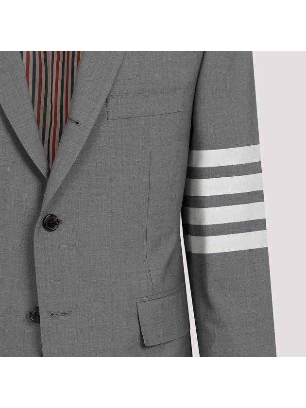 Plain Weave Suiting 4 Bar Classic Sport Jacket Medium Grey - THOM BROWNE - BALAAN 4