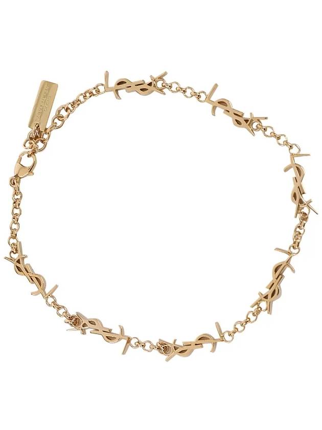 Cassandre Logo Chain Bracelet Gold - SAINT LAURENT - BALAAN 3