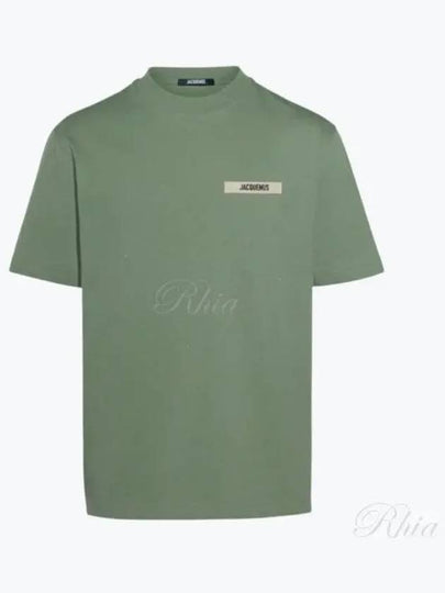 Le Gros Grain Logo Short Sleeve T-Shirt Green - JACQUEMUS - BALAAN 2