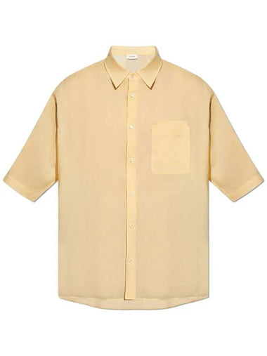 Cotton Short Sleeve Shirt Beige - LEMAIRE - BALAAN 1