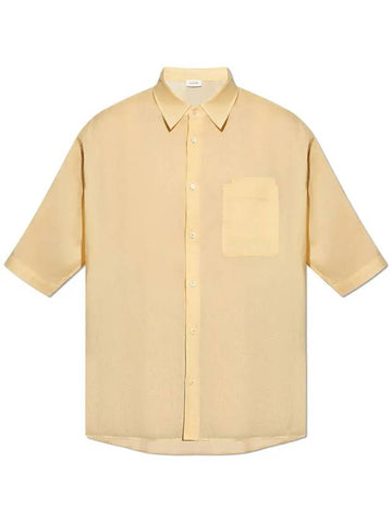 Cotton Short Sleeve Shirt Beige - LEMAIRE - BALAAN 1