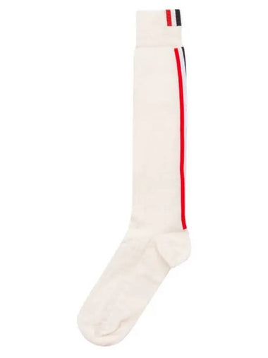 Ribbed Merino Stripe Over the Calf Socks FAS163A - THOM BROWNE - BALAAN 1