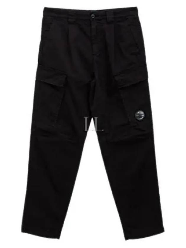 Stretch Sateen Loose Cargo Straight Pants Black - CP COMPANY - BALAAN 2