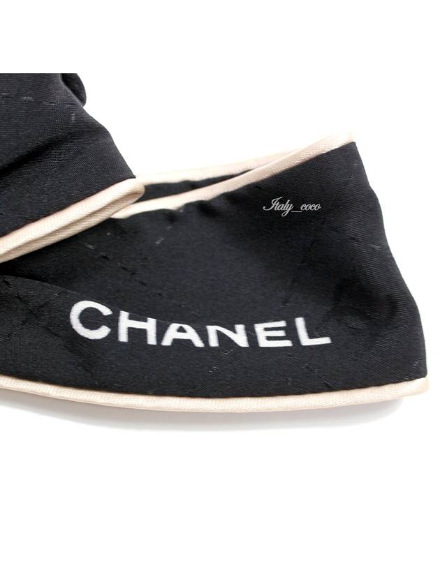 Logo Ribbon Silk Scrunch Hairband Black - CHANEL - BALAAN 10