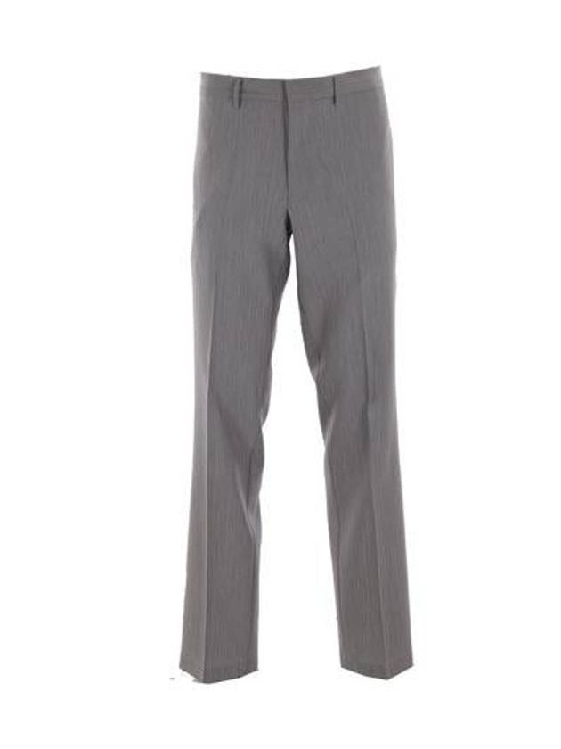 Mohair Wool Slacks Grey - PRADA - BALAAN 2