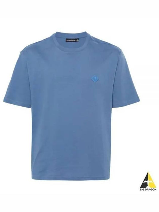 Hale Logo Patch Short Sleeve T-Shirt Bijou Blue - J.LINDEBERG - BALAAN 2