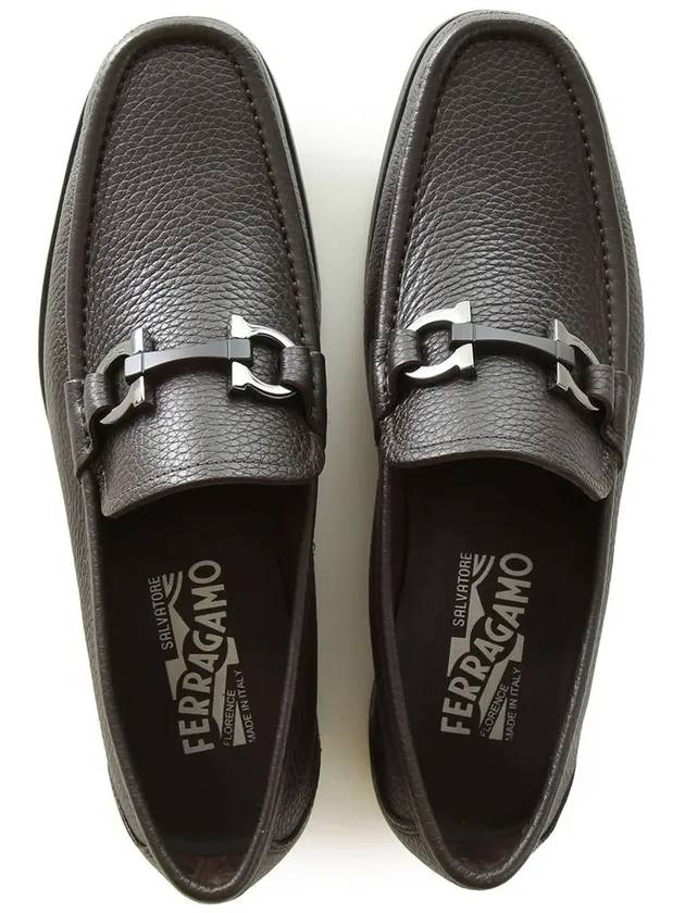 Gancini Suede Moccasin Loafers Dark Brown - SALVATORE FERRAGAMO - BALAAN 5