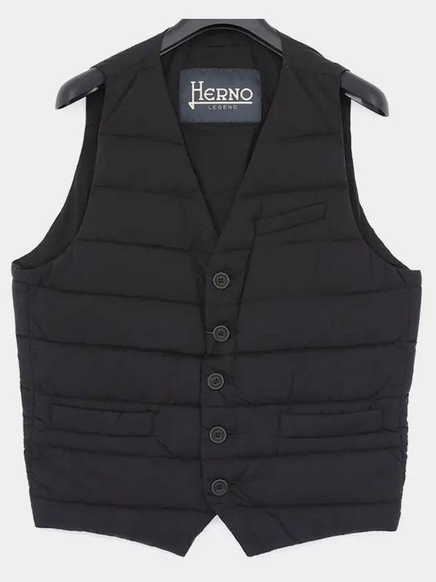 V-Neck Down Vest Black - HERNO - BALAAN 3