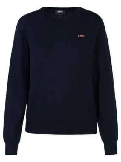 Victoria Embroidery Logo Sweatshirt Navy - A.P.C. - BALAAN 2