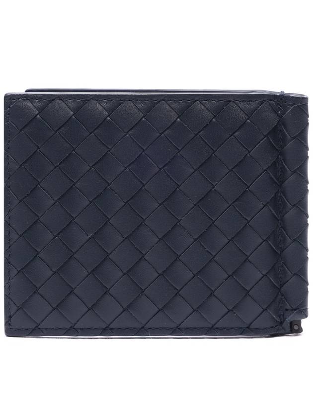 Intrecciato Money Clip Card Wallet Navy - BOTTEGA VENETA - BALAAN 5