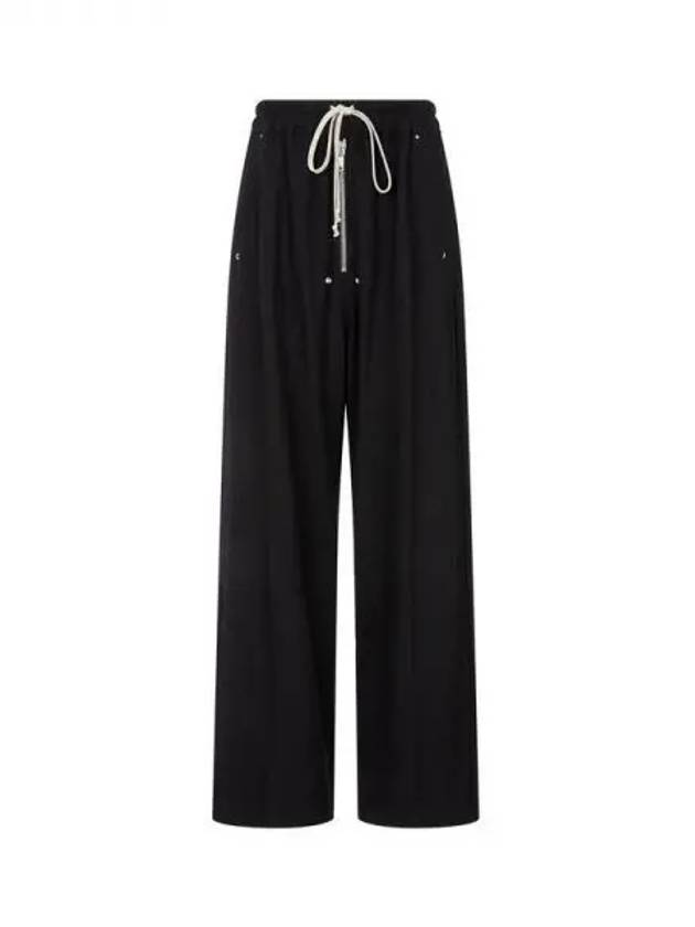 WOMEN Wide Wool String Pants Black 270696 - RICK OWENS - BALAAN 1