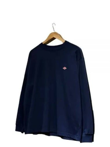 Crew Neck T Shirts LS DTC0204 TCB NAVY Long Sleeve Shirt - DANTON - BALAAN 1