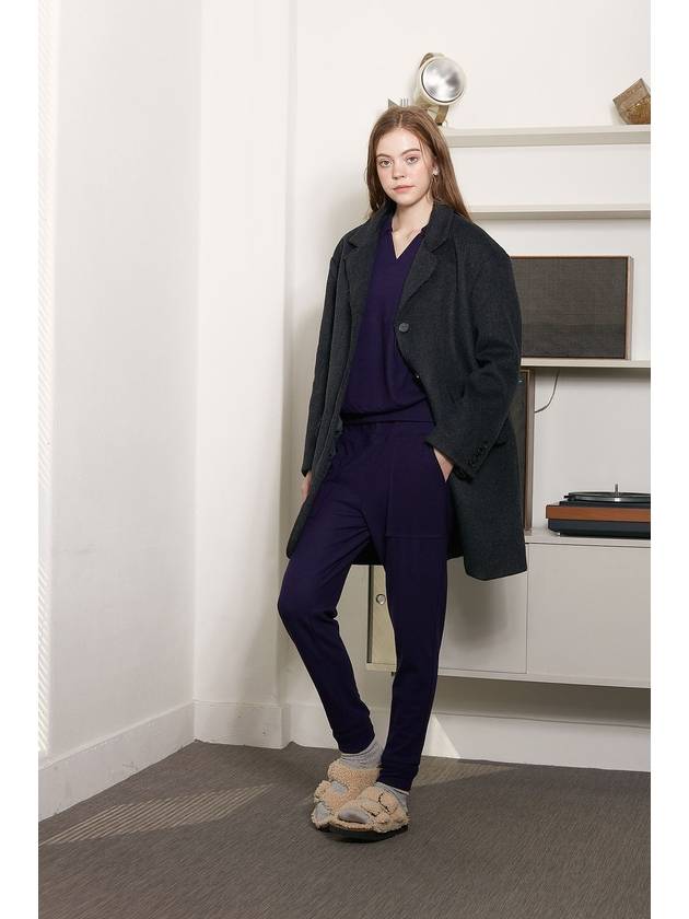 Surf Clam Wool SIngle Coat Chacoal - VIBEREEN - BALAAN 6